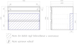 Vigo Тумба с раковиной Urban 700-0-2 белая – фотография-15